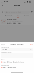 iGPSPORT importiere Route speichern