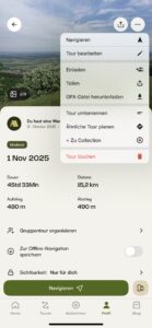Komoot GPX Download iOS