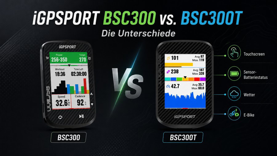 iGPSPORT BSC300 vs BSC300T
